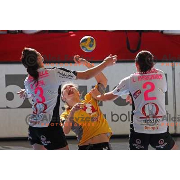 Barbara Varlec at handball match Krim Mercator (SLO)- Metz Handball (FRA) in round2 of EHF Women\'s Championsleague, played in Ljubljana, Slovenia 9.11.2008. Metz Handball won 31:26 