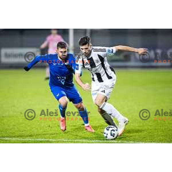 Zan Flis in action during Pivovarna Union Slovenian Cup 2025/26 football match between NK Mura and NK Nafta 1903 in Fazanerija, Murska Sobota, Slovenia on December 3, 2025. Photo: Jure Banfi