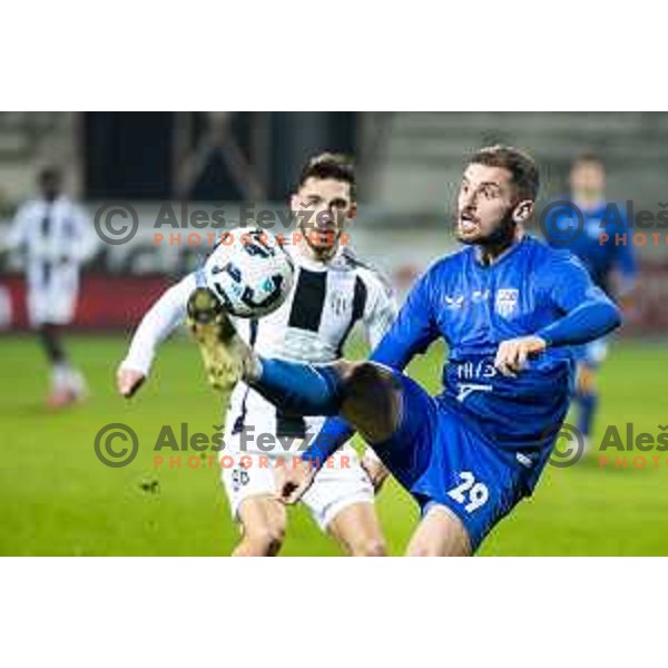 Tibor Gorenc Stankovic in action during Pivovarna Union Slovenian Cup 2025/26 football match between NK Mura and NK Nafta 1903 in Fazanerija, Murska Sobota, Slovenia on December 3, 2025. Photo: Jure Banfi
