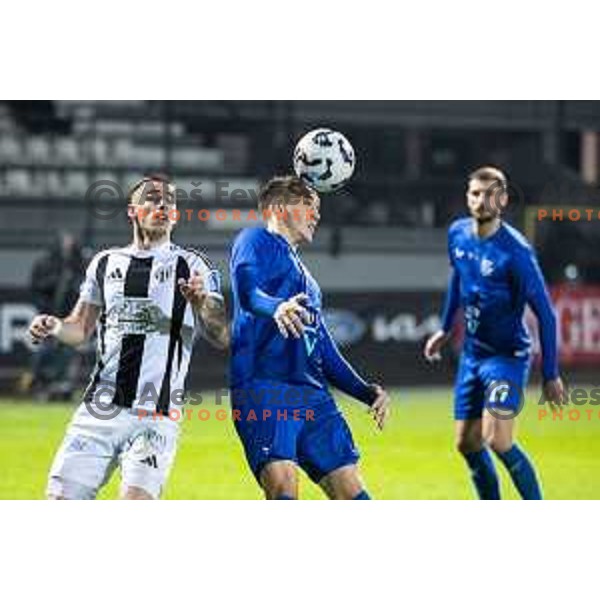 Rok Pirtovsek in action during Pivovarna Union Slovenian Cup 2025/26 football match between NK Mura and NK Nafta 1903 in Fazanerija, Murska Sobota, Slovenia on December 3, 2025. Photo: Jure Banfi