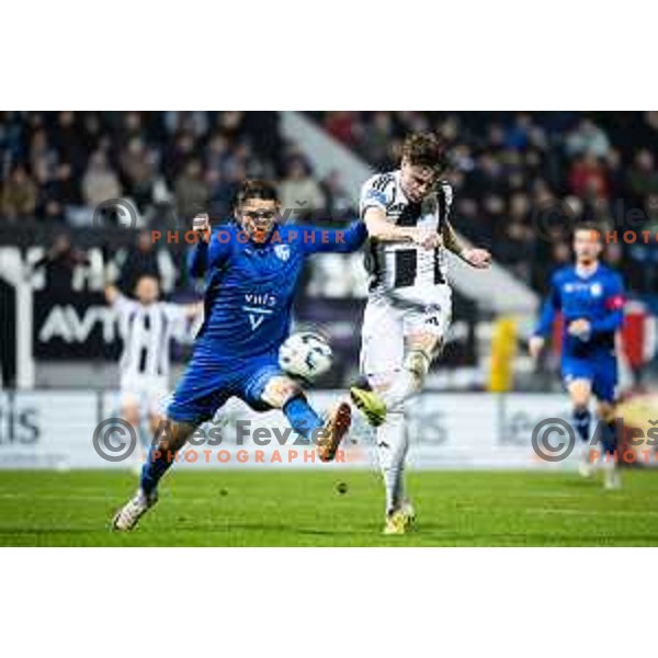 Rok Pirtovsek in action during Pivovarna Union Slovenian Cup 2025/26 football match between NK Mura and NK Nafta 1903 in Fazanerija, Murska Sobota, Slovenia on December 3, 2025. Photo: Jure Banfi