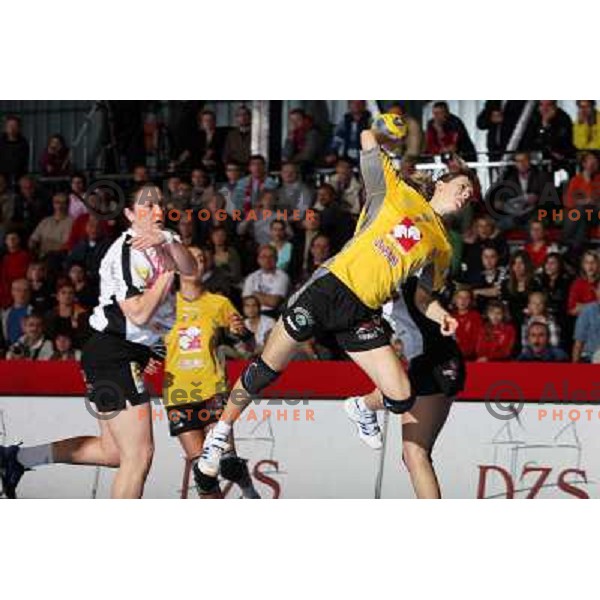 Marina Vergelyuk at handball match Krim Mercator (SLO)- Metz Handball (FRA) in round2 of EHF Women\'s Championsleague, played in Ljubljana, Slovenia 9.11.2008. Metz Handball won 31:26 