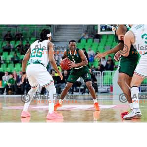 in action during BKT EuroCup 2025/2026 basketball match between Cedevita Olimpija (SLO) and Slask Wroclaw (POL) in SRC Stozice, Ljubljana, Slovenia on December 4, 2025. Photo: Filip Barbalic
