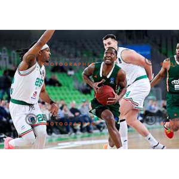 in action during BKT EuroCup 2025/2026 basketball match between Cedevita Olimpija (SLO) and Slask Wroclaw (POL) in SRC Stozice, Ljubljana, Slovenia on December 4, 2025. Photo: Filip Barbalic