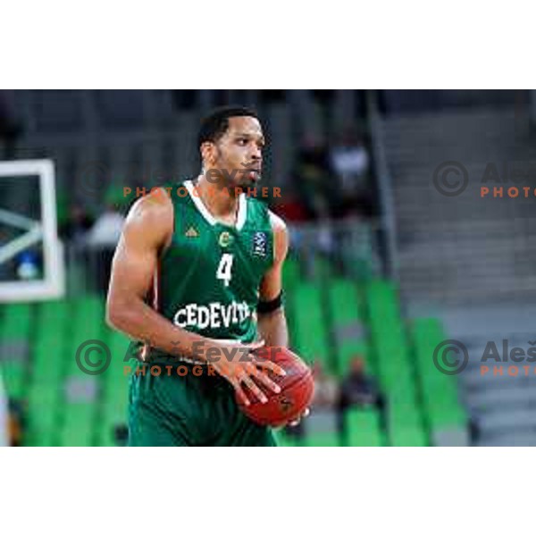 in action during BKT EuroCup 2025/2026 basketball match between Cedevita Olimpija (SLO) and Slask Wroclaw (POL) in SRC Stozice, Ljubljana, Slovenia on December 4, 2025. Photo: Filip Barbalic