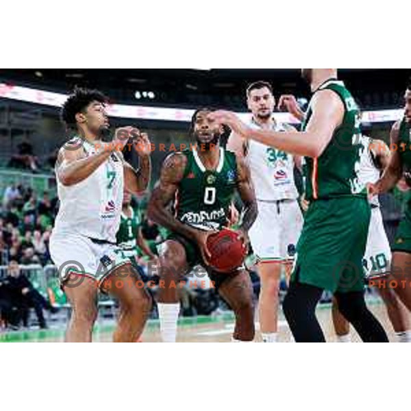 in action during BKT EuroCup 2025/2026 basketball match between Cedevita Olimpija (SLO) and Slask Wroclaw (POL) in SRC Stozice, Ljubljana, Slovenia on December 4, 2025. Photo: Filip Barbalic