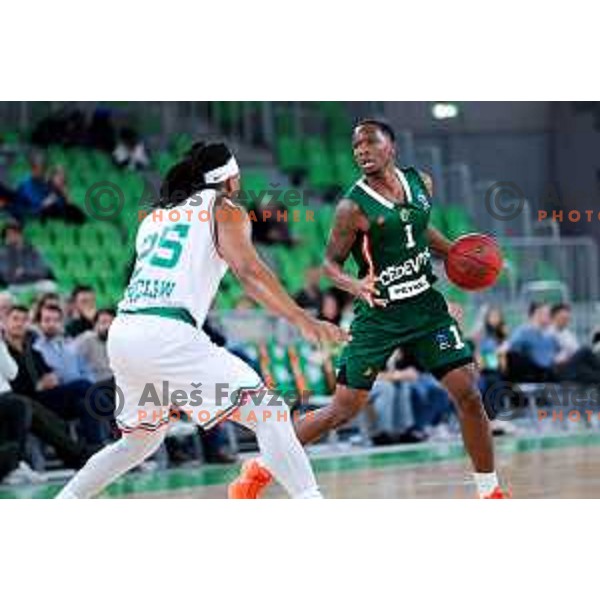 in action during BKT EuroCup 2025/2026 basketball match between Cedevita Olimpija (SLO) and Slask Wroclaw (POL) in SRC Stozice, Ljubljana, Slovenia on December 4, 2025. Photo: Filip Barbalic