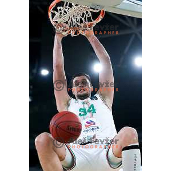 in action during BKT EuroCup 2025/2026 basketball match between Cedevita Olimpija (SLO) and Slask Wroclaw (POL) in SRC Stozice, Ljubljana, Slovenia on December 4, 2025. Photo: Filip Barbalic