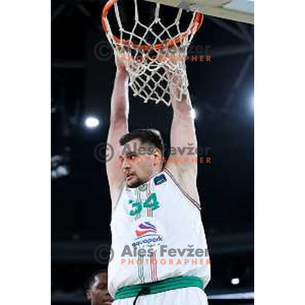 in action during BKT EuroCup 2025/2026 basketball match between Cedevita Olimpija (SLO) and Slask Wroclaw (POL) in SRC Stozice, Ljubljana, Slovenia on December 4, 2025. Photo: Filip Barbalic