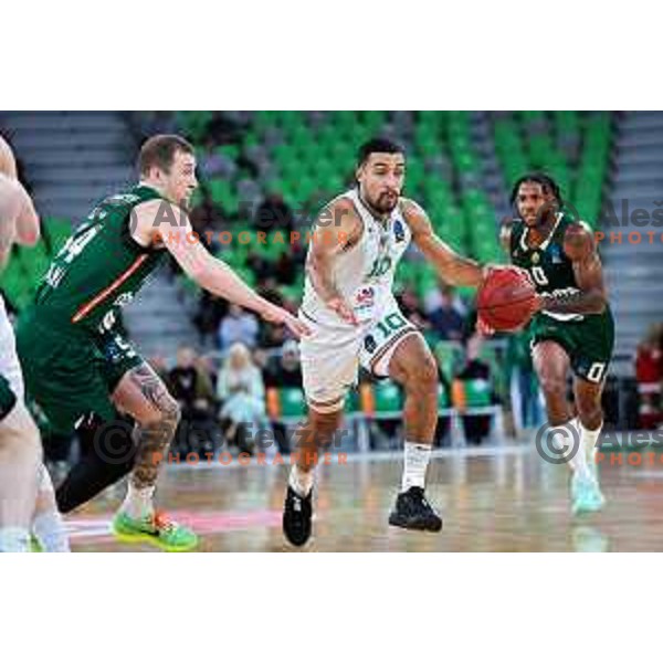 in action during BKT EuroCup 2025/2026 basketball match between Cedevita Olimpija (SLO) and Slask Wroclaw (POL) in SRC Stozice, Ljubljana, Slovenia on December 4, 2025. Photo: Filip Barbalic