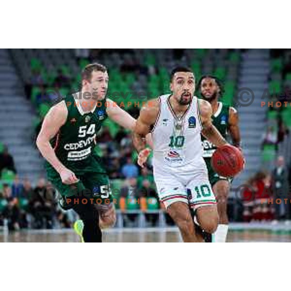 in action during BKT EuroCup 2025/2026 basketball match between Cedevita Olimpija (SLO) and Slask Wroclaw (POL) in SRC Stozice, Ljubljana, Slovenia on December 4, 2025. Photo: Filip Barbalic