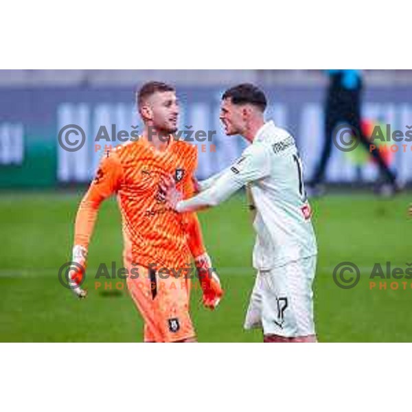 in action during Pivovarna Union Slovenian Cup eight-final football match between Olimpija and Celje in SRC Stozice, Slovenia on December 4, 2025