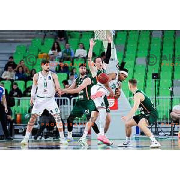 in action during BKT EuroCup 2025/2026 basketball match between Cedevita Olimpija (SLO) and Slask Wroclaw (POL) in SRC Stozice, Ljubljana, Slovenia on December 4, 2025. Photo: Filip Barbalic