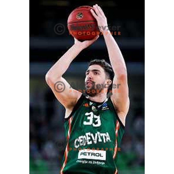 in action during BKT EuroCup 2025/2026 basketball match between Cedevita Olimpija (SLO) and Slask Wroclaw (POL) in SRC Stozice, Ljubljana, Slovenia on December 4, 2025. Photo: Filip Barbalic