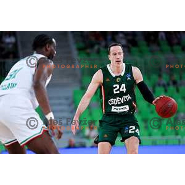 in action during BKT EuroCup 2025/2026 basketball match between Cedevita Olimpija (SLO) and Slask Wroclaw (POL) in SRC Stozice, Ljubljana, Slovenia on December 4, 2025. Photo: Filip Barbalic