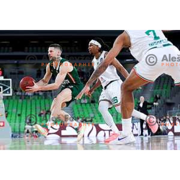 in action during BKT EuroCup 2025/2026 basketball match between Cedevita Olimpija (SLO) and Slask Wroclaw (POL) in SRC Stozice, Ljubljana, Slovenia on December 4, 2025. Photo: Filip Barbalic