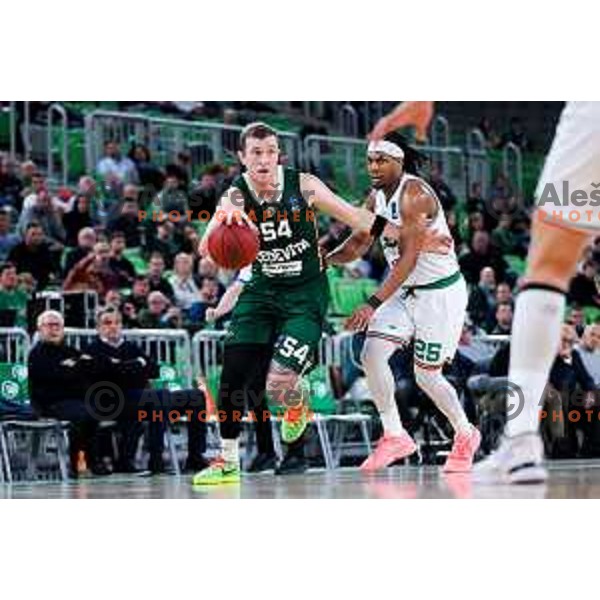 in action during BKT EuroCup 2025/2026 basketball match between Cedevita Olimpija (SLO) and Slask Wroclaw (POL) in SRC Stozice, Ljubljana, Slovenia on December 4, 2025. Photo: Filip Barbalic