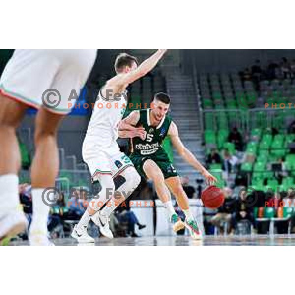 in action during BKT EuroCup 2025/2026 basketball match between Cedevita Olimpija (SLO) and Slask Wroclaw (POL) in SRC Stozice, Ljubljana, Slovenia on December 4, 2025. Photo: Filip Barbalic
