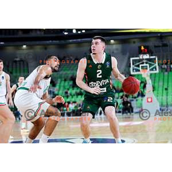 in action during BKT EuroCup 2025/2026 basketball match between Cedevita Olimpija (SLO) and Slask Wroclaw (POL) in SRC Stozice, Ljubljana, Slovenia on December 4, 2025. Photo: Filip Barbalic