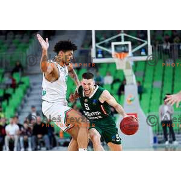 in action during BKT EuroCup 2025/2026 basketball match between Cedevita Olimpija (SLO) and Slask Wroclaw (POL) in SRC Stozice, Ljubljana, Slovenia on December 4, 2025. Photo: Filip Barbalic