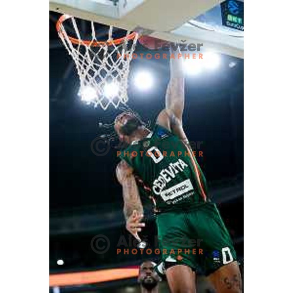 in action during BKT EuroCup 2025/2026 basketball match between Cedevita Olimpija (SLO) and Slask Wroclaw (POL) in SRC Stozice, Ljubljana, Slovenia on December 4, 2025. Photo: Filip Barbalic