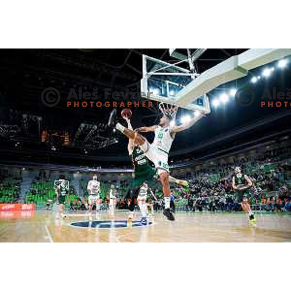 in action during BKT EuroCup 2025/2026 basketball match between Cedevita Olimpija (SLO) and Slask Wroclaw (POL) in SRC Stozice, Ljubljana, Slovenia on December 4, 2025. Photo: Filip Barbalic