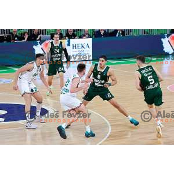 in action during BKT EuroCup 2025/2026 basketball match between Cedevita Olimpija (SLO) and Slask Wroclaw (POL) in SRC Stozice, Ljubljana, Slovenia on December 4, 2025. Photo: Filip Barbalic