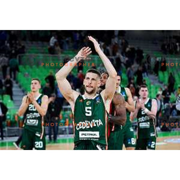 in action during BKT EuroCup 2025/2026 basketball match between Cedevita Olimpija (SLO) and Slask Wroclaw (POL) in SRC Stozice, Ljubljana, Slovenia on December 4, 2025. Photo: Filip Barbalic