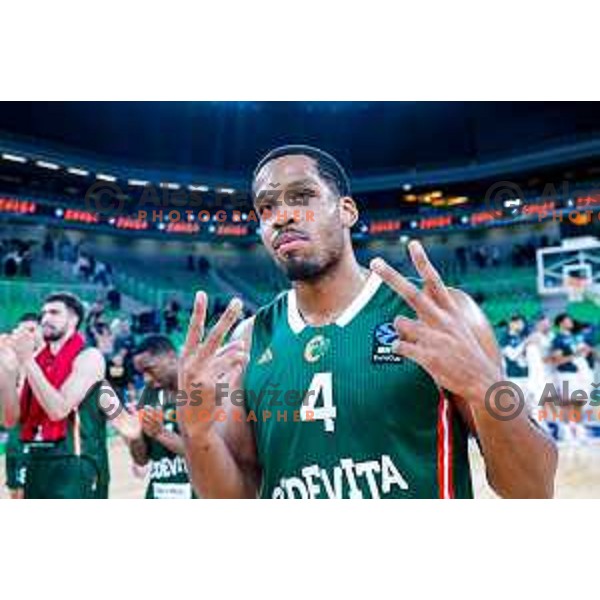 in action during BKT EuroCup 2025/2026 basketball match between Cedevita Olimpija (SLO) and Slask Wroclaw (POL) in SRC Stozice, Ljubljana, Slovenia on December 4, 2025