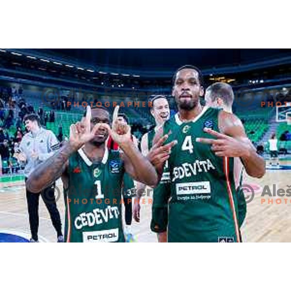 in action during BKT EuroCup 2025/2026 basketball match between Cedevita Olimpija (SLO) and Slask Wroclaw (POL) in SRC Stozice, Ljubljana, Slovenia on December 4, 2025