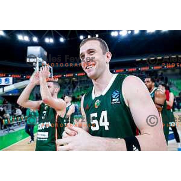 in action during BKT EuroCup 2025/2026 basketball match between Cedevita Olimpija (SLO) and Slask Wroclaw (POL) in SRC Stozice, Ljubljana, Slovenia on December 4, 2025