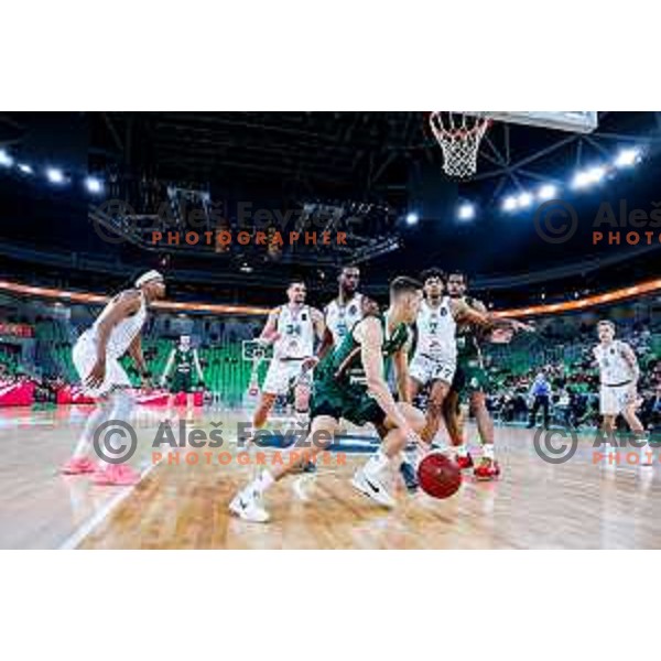 in action during BKT EuroCup 2025/2026 basketball match between Cedevita Olimpija (SLO) and Slask Wroclaw (POL) in SRC Stozice, Ljubljana, Slovenia on December 4, 2025