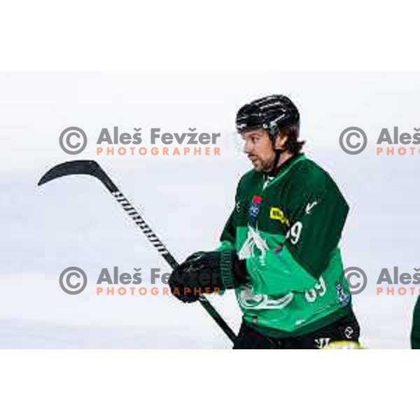 of SZ Olimpija in action during IceHL 2025/2026 ice-hockey match between SZ Olimpija and VSV in Tivoli Hall, Ljubljana, Slovenia on December 5, 2025