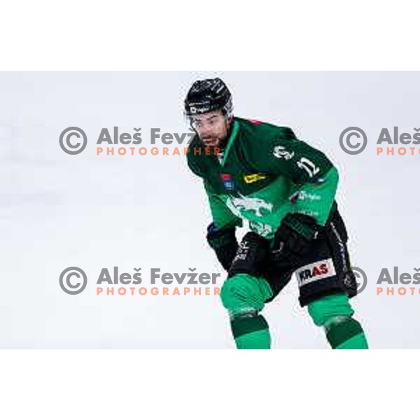 of SZ Olimpija in action during IceHL 2025/2026 ice-hockey match between SZ Olimpija and VSV in Tivoli Hall, Ljubljana, Slovenia on December 5, 2025