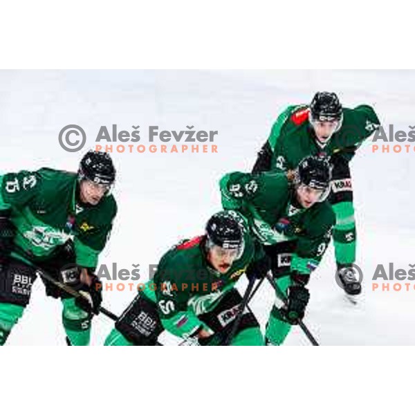 of SZ Olimpija in action during IceHL 2025/2026 ice-hockey match between SZ Olimpija and VSV in Tivoli Hall, Ljubljana, Slovenia on December 5, 2025