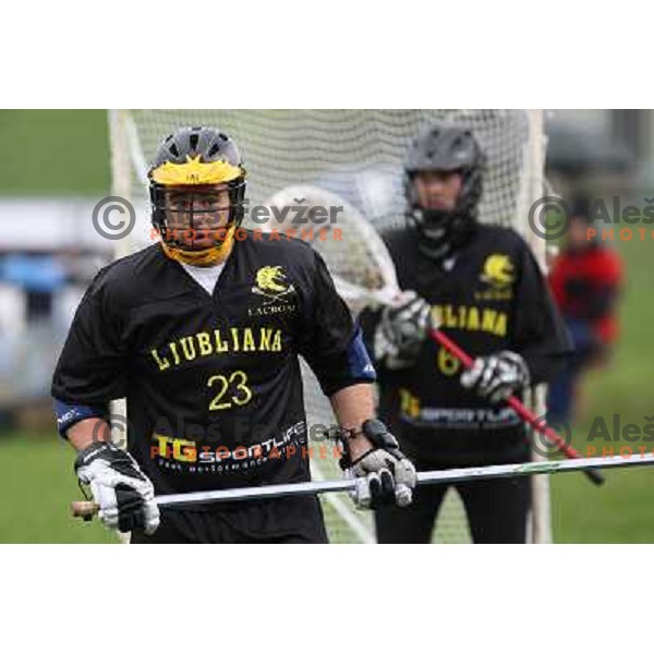 at friendly lacrosse match Ljubljana Dragons (Slovenia)- Graz Gladiators (Austria), played in Ljubljana 8.11.2008. Ljubljana Dragons won 9:5 