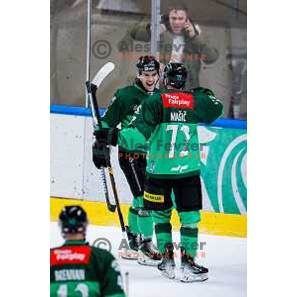 of SZ Olimpija in action during IceHL 2025/2026 ice-hockey match between SZ Olimpija and VSV in Tivoli Hall, Ljubljana, Slovenia on December 5, 2025