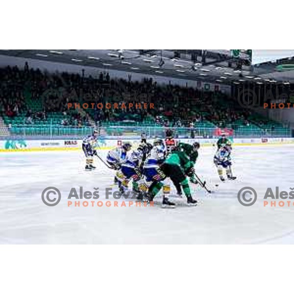 of SZ Olimpija in action during IceHL 2025/2026 ice-hockey match between SZ Olimpija and VSV in Tivoli Hall, Ljubljana, Slovenia on December 5, 2025