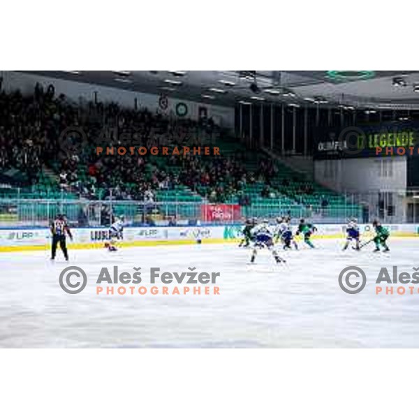 of SZ Olimpija in action during IceHL 2025/2026 ice-hockey match between SZ Olimpija and VSV in Tivoli Hall, Ljubljana, Slovenia on December 5, 2025