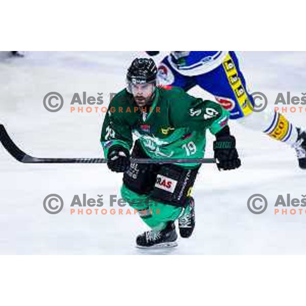 of SZ Olimpija in action during IceHL 2025/2026 ice-hockey match between SZ Olimpija and VSV in Tivoli Hall, Ljubljana, Slovenia on December 5, 2025