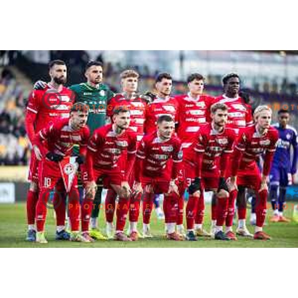 NK Aluminij starting eleven during Prva liga Telemach 2025/26 football match between NK Maribor and NK Aluminij in Ljudski vrt, Maribor, Slovenia on December 6, 2025. Photo: Jure Banfi