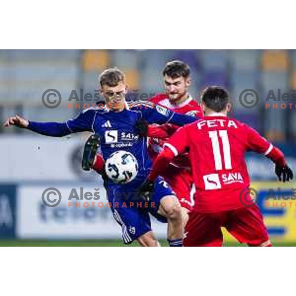 David Pejicic in action during Prva liga Telemach 2025/26 football match between NK Maribor and NK Aluminij in Ljudski vrt, Maribor, Slovenia on December 6, 2025. Photo: Jure Banfi
