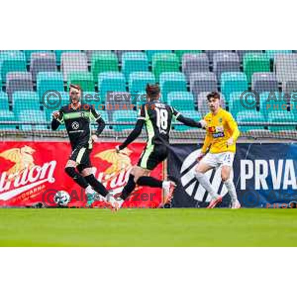 in action during Prva liga Telemach 2025/2026 football match between Bravo Big Bang and Olimpija in Ljubljana, Slovenia on December 7, 2025