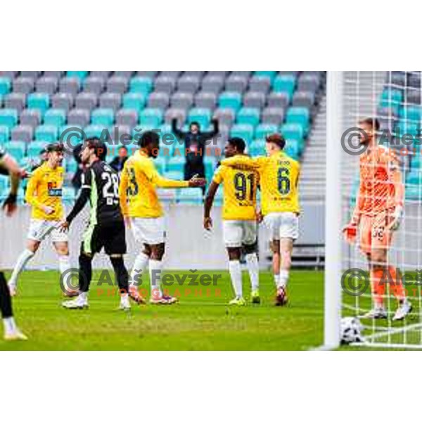 in action during Prva liga Telemach 2025/2026 football match between Bravo Big Bang and Olimpija in Ljubljana, Slovenia on December 7, 2025