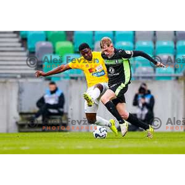 in action during Prva liga Telemach 2025/2026 football match between Bravo Big Bang and Olimpija in Ljubljana, Slovenia on December 7, 2025