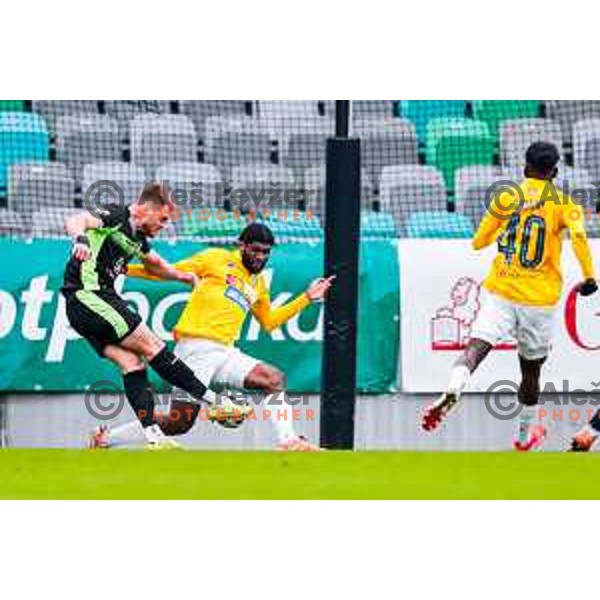 in action during Prva liga Telemach 2025/2026 football match between Bravo Big Bang and Olimpija in Ljubljana, Slovenia on December 7, 2025