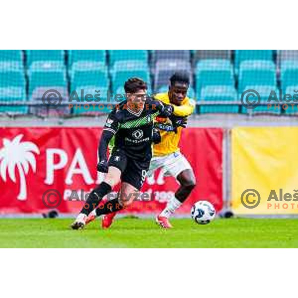 in action during Prva liga Telemach 2025/2026 football match between Bravo Big Bang and Olimpija in Ljubljana, Slovenia on December 7, 2025