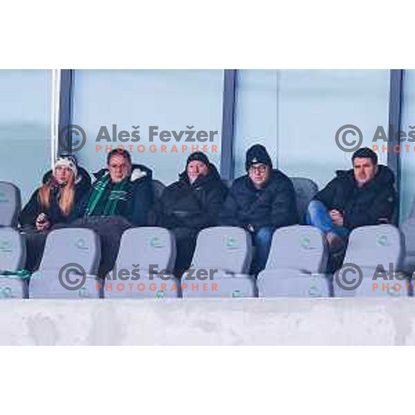 Adam Delius, Igor Barisic during Prva liga Telemach 2025/2026 football match between Bravo Big Bang and Olimpija in Ljubljana, Slovenia on December 7, 2025 