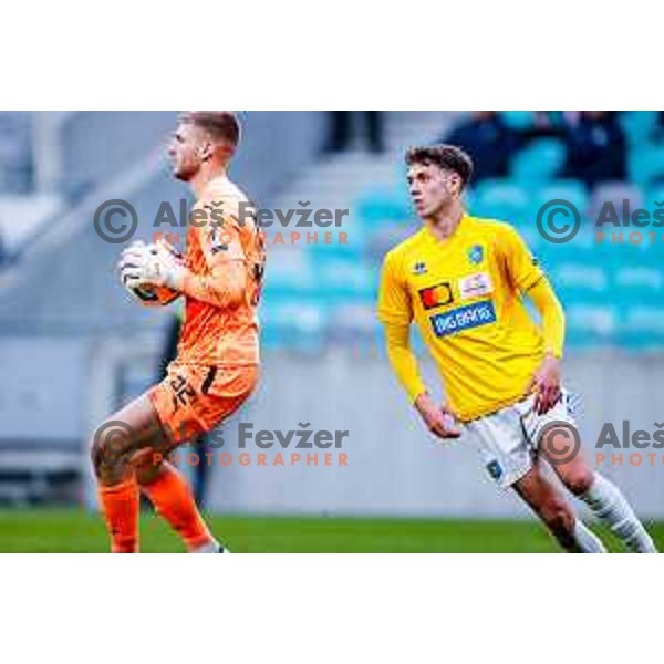 in action during Prva liga Telemach 2025/2026 football match between Bravo Big Bang and Olimpija in Ljubljana, Slovenia on December 7, 2025