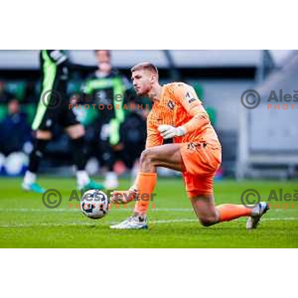in action during Prva liga Telemach 2025/2026 football match between Bravo Big Bang and Olimpija in Ljubljana, Slovenia on December 7, 2025